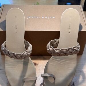 Jenni Kayne Braided Leather Strap Sandals Tan Women 41 9.5-10 EUC